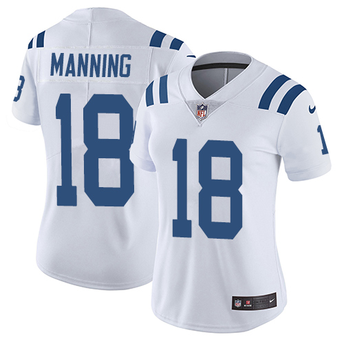 Indianapolis Colts #18 Limited Peyton Manning White Nike NFL Road Women JerseyVapor Untouchable jerseys